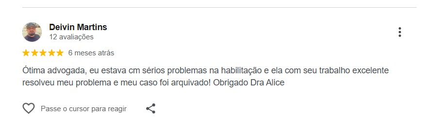 Avaliação de cliente 8